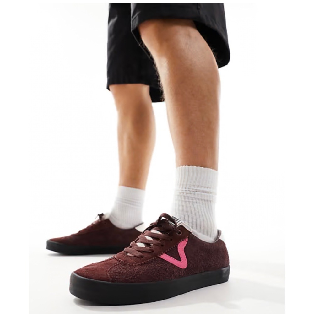 Vans Sport Low Suede Women 8 Burgundy Skateboarding Retro Streetwear Gorpcore